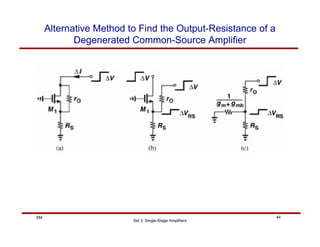 Set 3: Single-Stage Amplifiers
44
SM
Alternative Method to Find the Output-Resistance of a
Degenerated Common-Source Amplifier
 