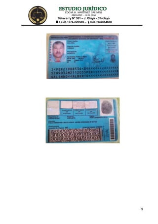 EDGAR H. MARTÍNEZ GALINDO
ABOGADO – ICAL 7830
Salaverry Nº 361 – J. Olaya - Chiclayo
Teléf.: 074-226569 – Cel.: 942864600
9
 