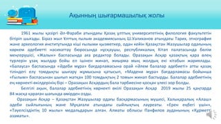 1961 жылы қазіргі Әл-Фараби атындағы Қазақ ұлттық университетінің филология факультетін
бітіріп шығады. Біраз жыл Ұлттық ғылым академиясының Ш.Уәлиханов атындағы Тарих, этнография
және археология институтында кіші ғылыми қызметкер, одан кейін Қазақстан Жазушылар одағының
көркем әдебиетті насихаттау бюросында нұсқаушы, республикалық Кітап палатасында бөлім
меңгерушісі, «Жалын» баспасында аға редактор болады. Оразақын Асқар қазақтың қара өлең
түрлерін ұзақ жылдар бойы ел ішінен жинап, жиырма мың жолдық екі кітабын жариялады.
«Балауса» баспасында «Әдеби мұра» бағдарламасына орай «Әлем балалар әдебиеті» атты қазақ
тіліндегі елу томдықты шығару жұмысына қатысып, «Мәдени мұра» бағдарламасы бойынша
«Ғылым» баспасынан шығып жатқан 100 томдықтың 2 томын жинап бастырды. Балалар әдебиетінің
ең көрнекті өкілдерінің бірі – Оразақын Асқардың бала тәрбиесіне қосқан үлесі зор болды.
Белгілі ақын, балалар әдебиетінің көрнекті өкілі Оразақын Асқар 2019 жылы 25 қаңтарда
84 жасқа қараған шағында өмірден озды.
Оразақын Асқар – Қазақстан Жазушылар одағы басқармасының мүшесі, Халықаралық «Алаш»
әдеби сыйлығының және Мұқағали атындағы сыйлықтың лауреаты. «Ерен еңбегі үшін»,
«Тәуелсіздіктің 10 жылы» медальдарын алған. Алматы облысы Панфилов ауданының «Құрметті
азаматы».
Ақынның шығармашылық жолы
 