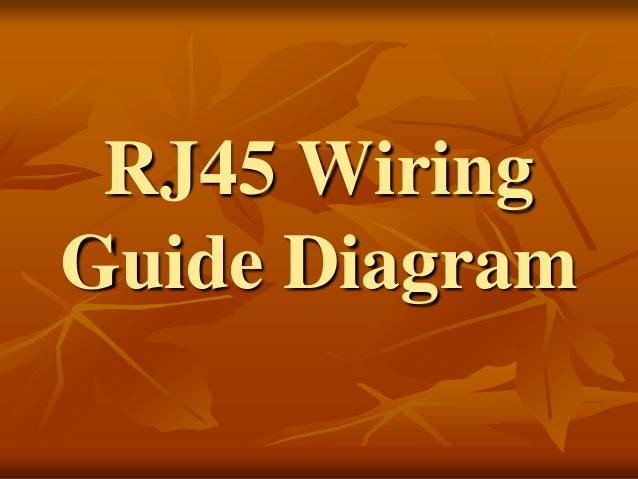 RJ45 Wiring
Guide Diagram
 