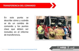 TRANSFERENCIA DEL COMANDO
Imagen tomada de https://www.pulzo.com/nacion/ninos-muertos-apartamento-kennedy-bogota-PP517068
En este punto se
describe cómo y cuándo
se da un cambio de
comando y los puntos
clave que deben ser
incluidos en el informe
de transferencia.
 