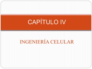 INGENIERÍA CELULAR
CAPÍTULO IV
 
