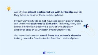 How To Get LinkedIn Premium Free For Students And Graduates | PDF