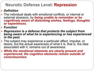 4.Defense mechanisms-Neurotic Defense Level.pptx