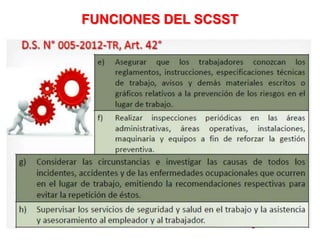 FUNCIONES DEL SCSST
 