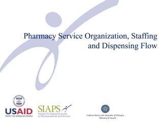 Pharmacy Service Organization, Staffing
and Dispensing Flow
 