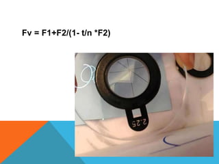 Fv = F1+F2/(1- t/n *F2)
 