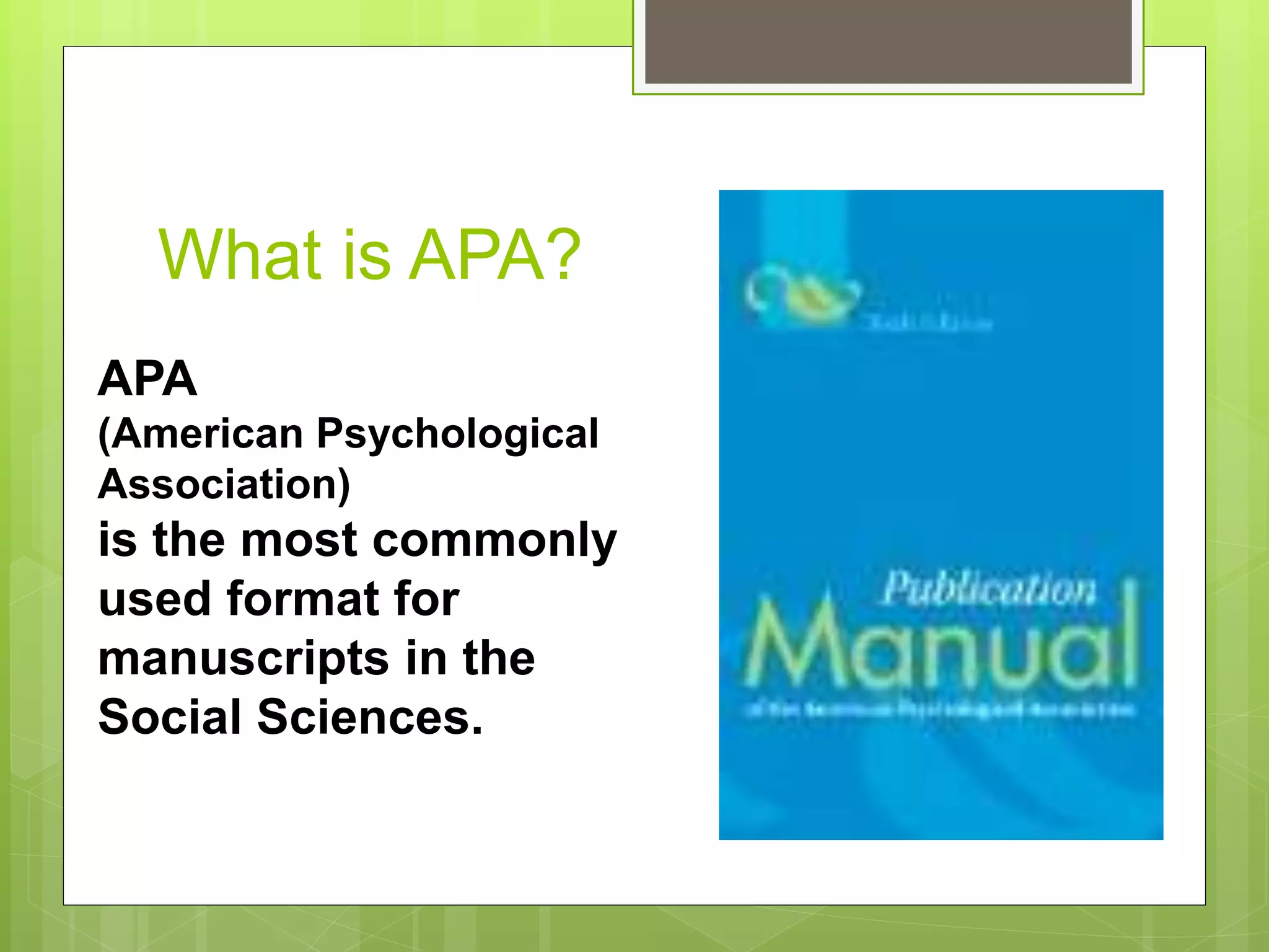 4.2 APA 6th Edition Formatting and Style Guide.ppt