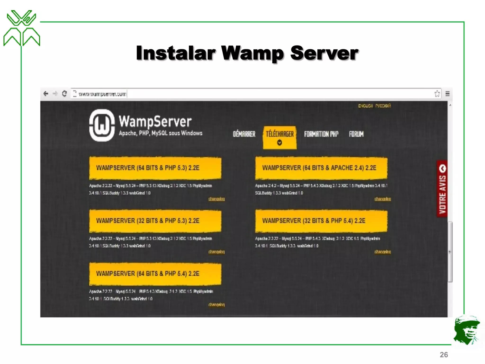 Instalar Wamp Server
26
 