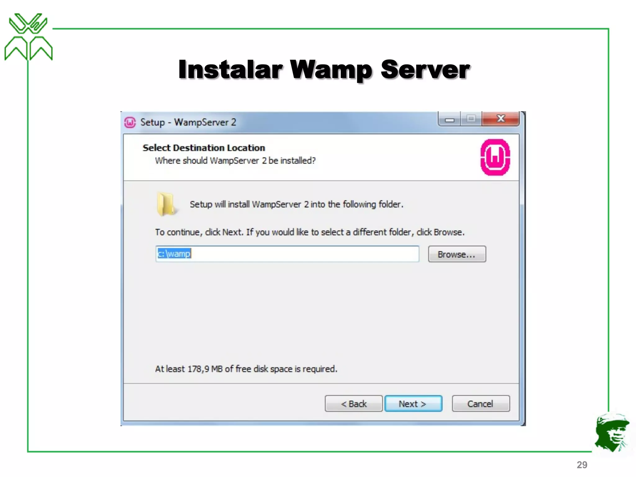 Instalar Wamp Server
29
 