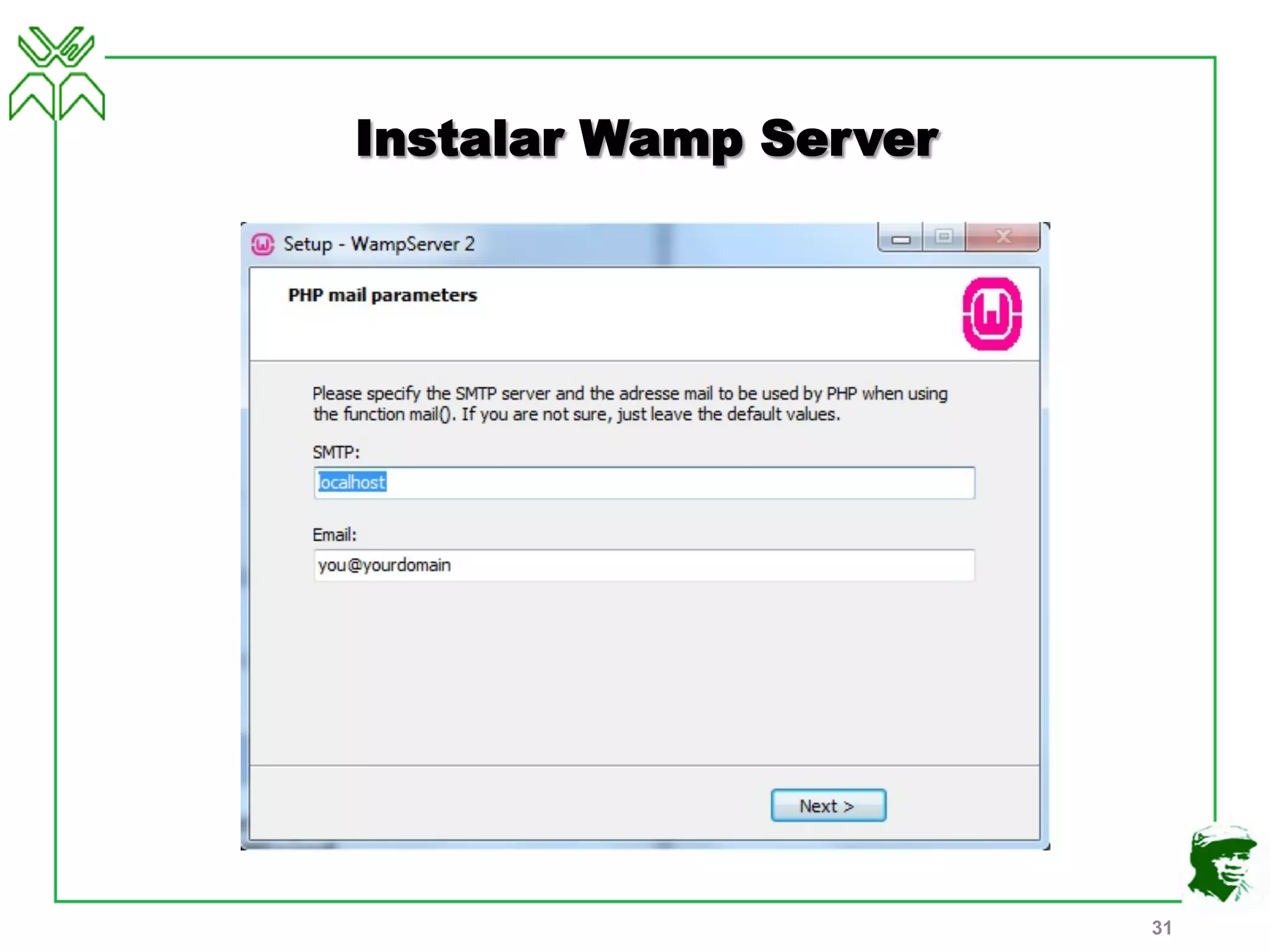 Instalar Wamp Server
31
 