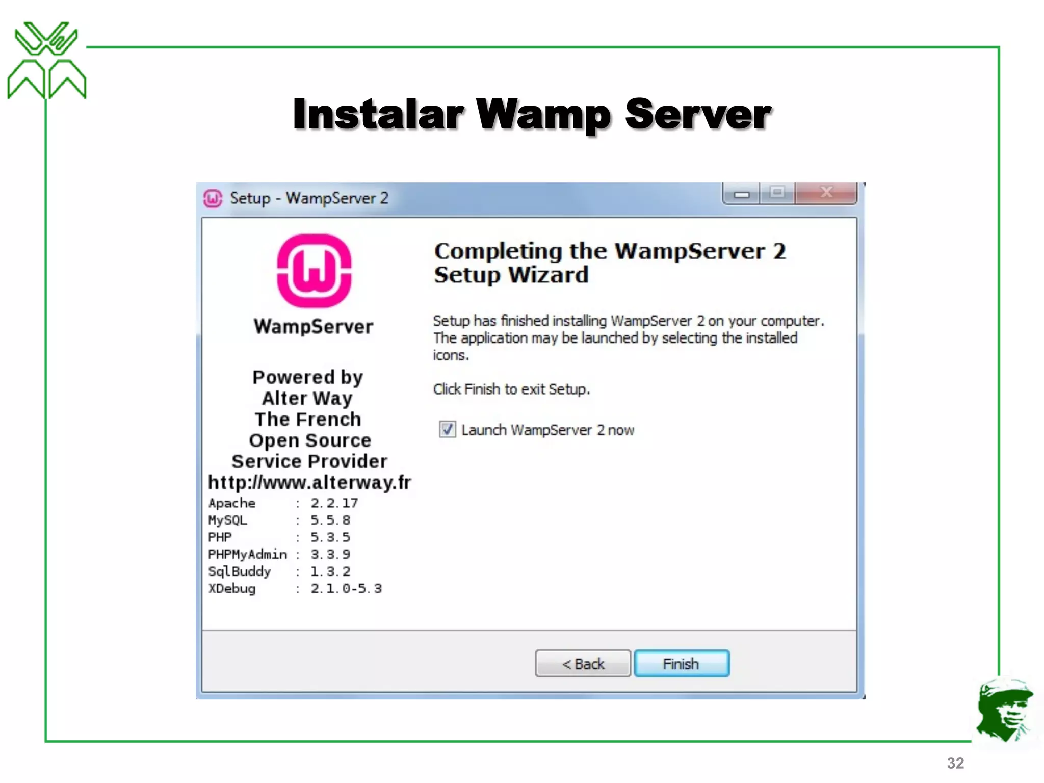 Instalar Wamp Server
32
 