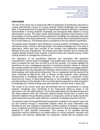 APPLICATION OF GAMIFICATION ELEMENTS IN NURSING ADMINISTRATION COURSE ...