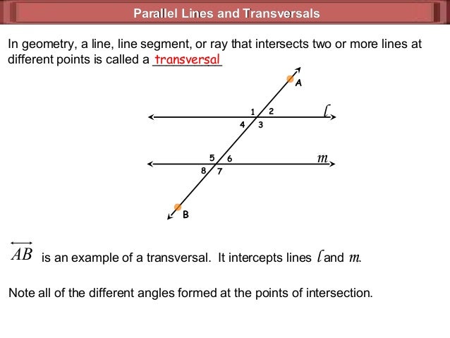 4 2 & 4-3 parallel lines and transversals