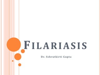 FILARIASIS
Dr. Sshrutkirti Gupta
 
