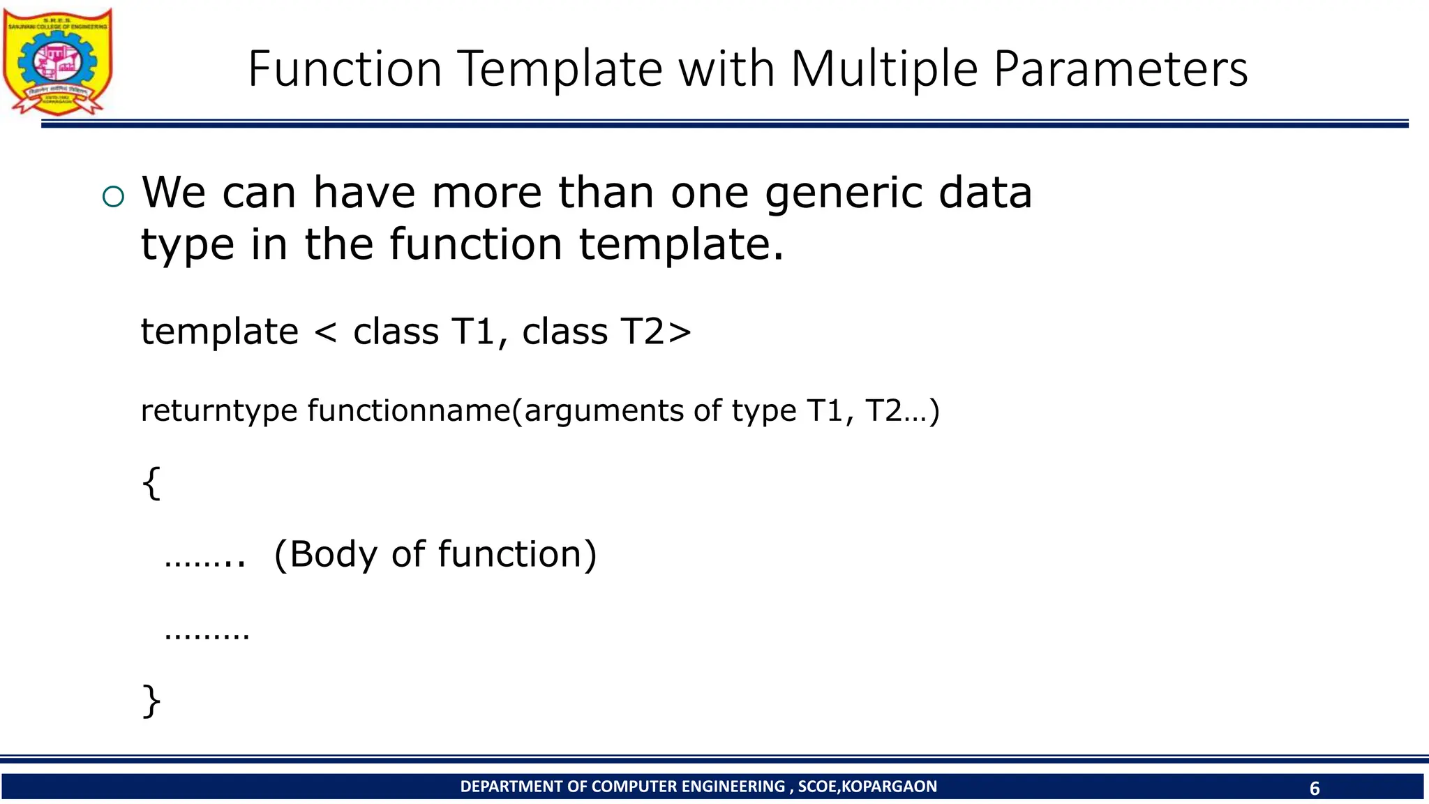 4.1 Function Templates,Overlaoding Function Templates.pptx