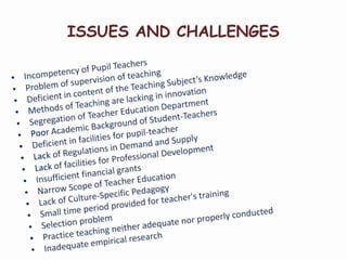 ISSUES AND CHALLENGES
 