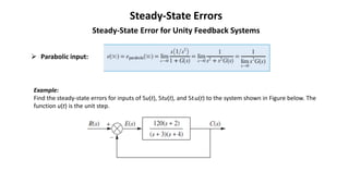 Steady state error control systems elect | PDF