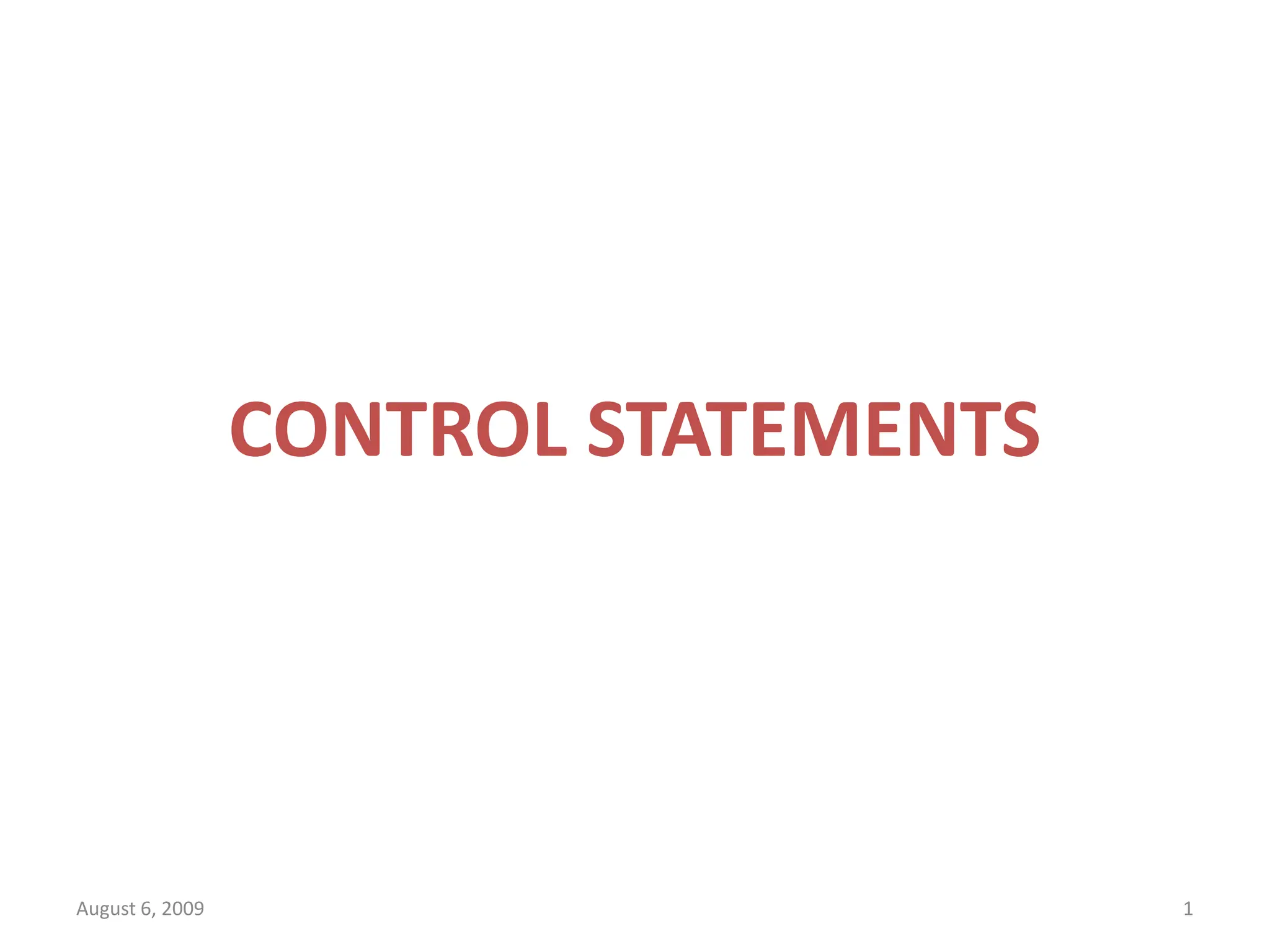 4.CONTROL STATEMENTS_MB.ppt . | PPT