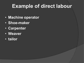 Labour cost. cost and management accounting | PPTX