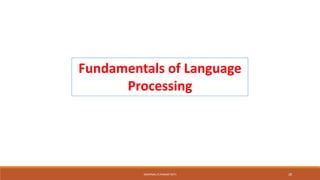 Fundamentals of Language
Processing
SWAPNALI R.PAWAR~(RIT) 28
 