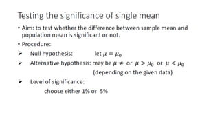4.1 hypothesis intro, left,right and two tail test