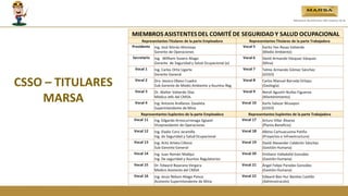 CSSO – TITULARES
MARSA
 