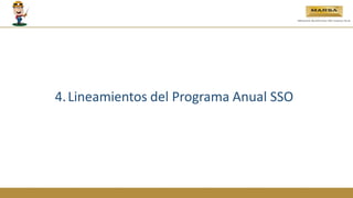 4.Lineamientos del Programa Anual SSO
 