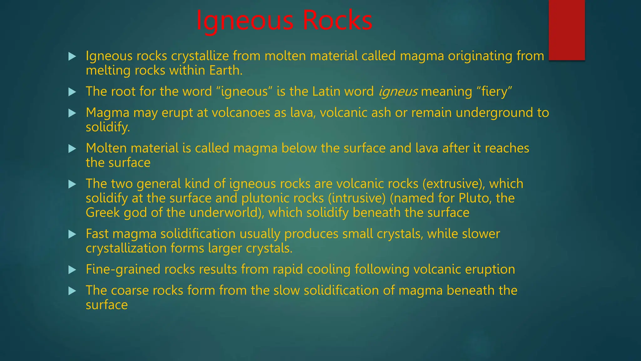 Rot Rocks Rocks and their types and rock cycle pictures | PPTX