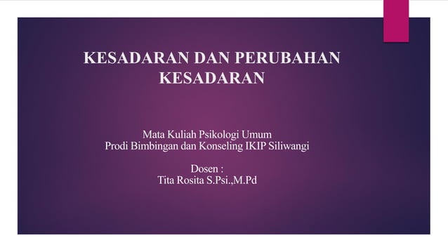 4 Kesadaran Dan Perubahan Kesadaran Pdf