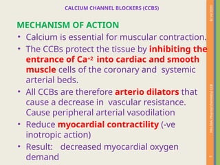 .CALCIUM CHANNEL BLOCKERS. VASODILATORS,PMC 2 | PPTX