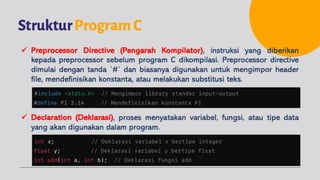 Dasar-Dasar Pemrograman - 4 Bahasa Pemrograman C | PPT | Free Download
