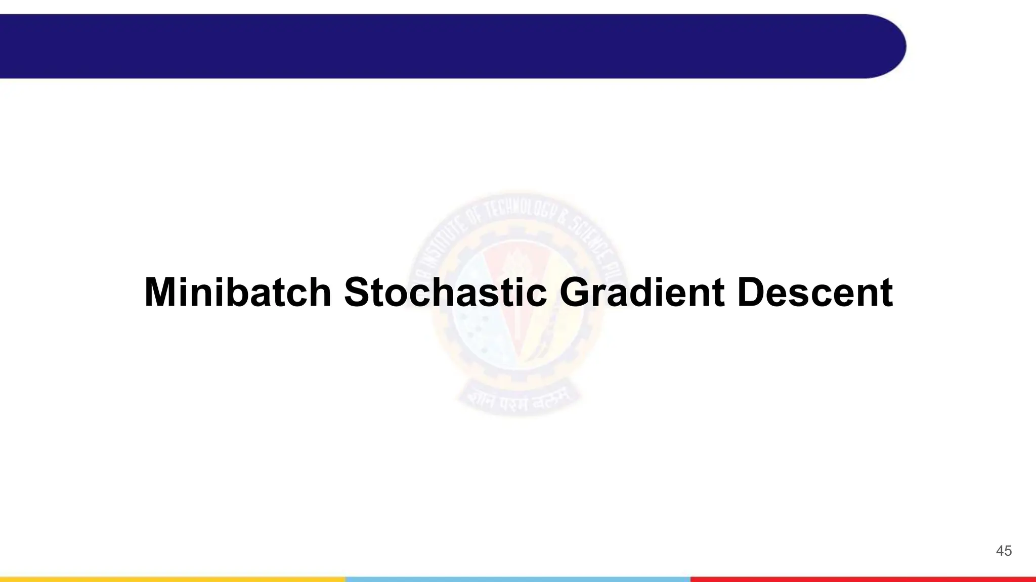 Minibatch Stochastic Gradient Descent
45
 