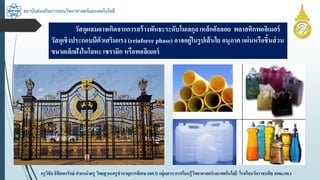 สถาบันส่งเสริมการสอนวิทยาศาสตร์และเทคโนโลยี
ครูวิชัยลิขิตพรรักษ์ ตำแหน่งครู วิทยฐำนะครูชำนำญกำรพิเศษ(คศ.3)กลุ่มสำระกำรเรียนรู้วิทยำศำสตร์และเทคโนโลยี โรงเรียนวัดรำชบพิธ สพม.กท.1
วัสดุผสมอำจเกิดจำกกำรสร้ำงพันธะระดับโมเลกุลเหล็กอัลลอย พลำสติกพอลิเมอร์
วัสดุเชิงประกอบมีตัวเสริมแรง (reinforce phase) อำจอยู่ในรูปเส้นใย อนุภำค แผ่นหรือชิ้นส่วน
ขนำดเล็กฝังในโลหะ เซรำมิก หรือพอลิเมอร์
 