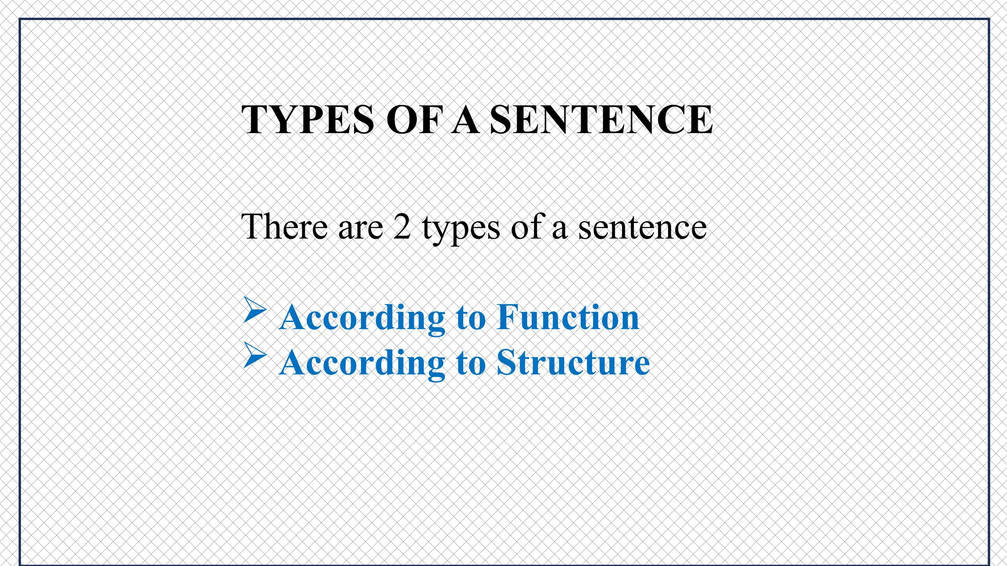 Sentence with it's types & formulas : Grammar | PPT