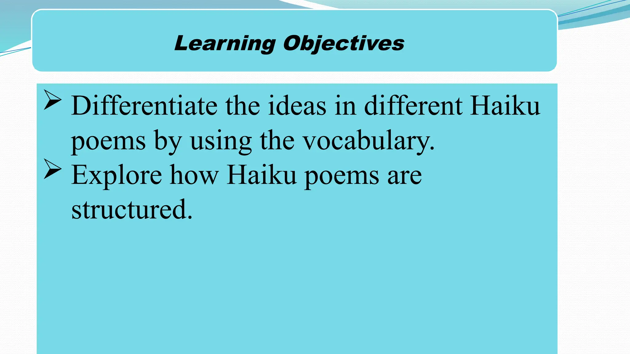 4.3 Haiku Poetry.pptx for students grade | PPTX