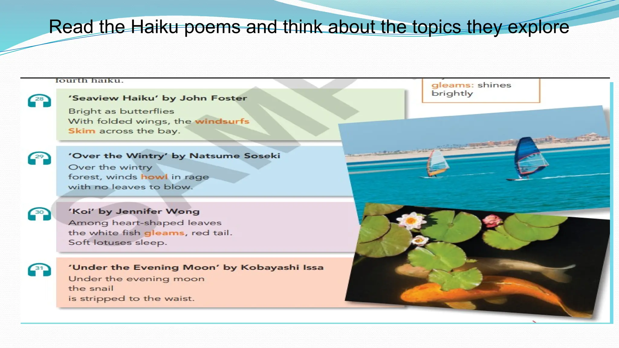 4.3 Haiku Poetry.pptx for students grade | PPTX