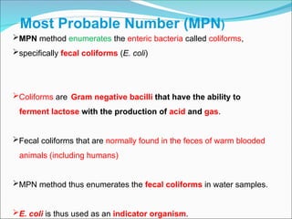 4. Final - Microbiological Analysis of water.ppt