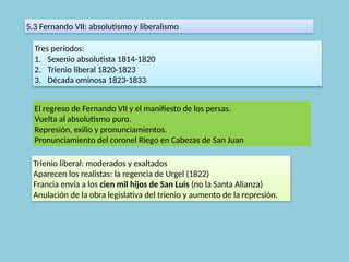 4.3. El reinado de Fernando VII. La cuestión sucesoria.ppsx