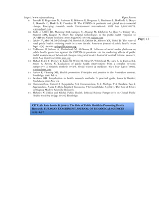 The Role of Public Health in Promoting Health Research (www.kiu.ac.ug ...