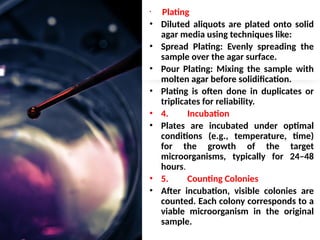 Plating Samples Exploration of microbial diversity.pptx Dr Thirnahari Ugandhar | PPTX