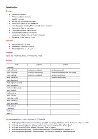 4. Data Handling computer shcience pdf s | PDF