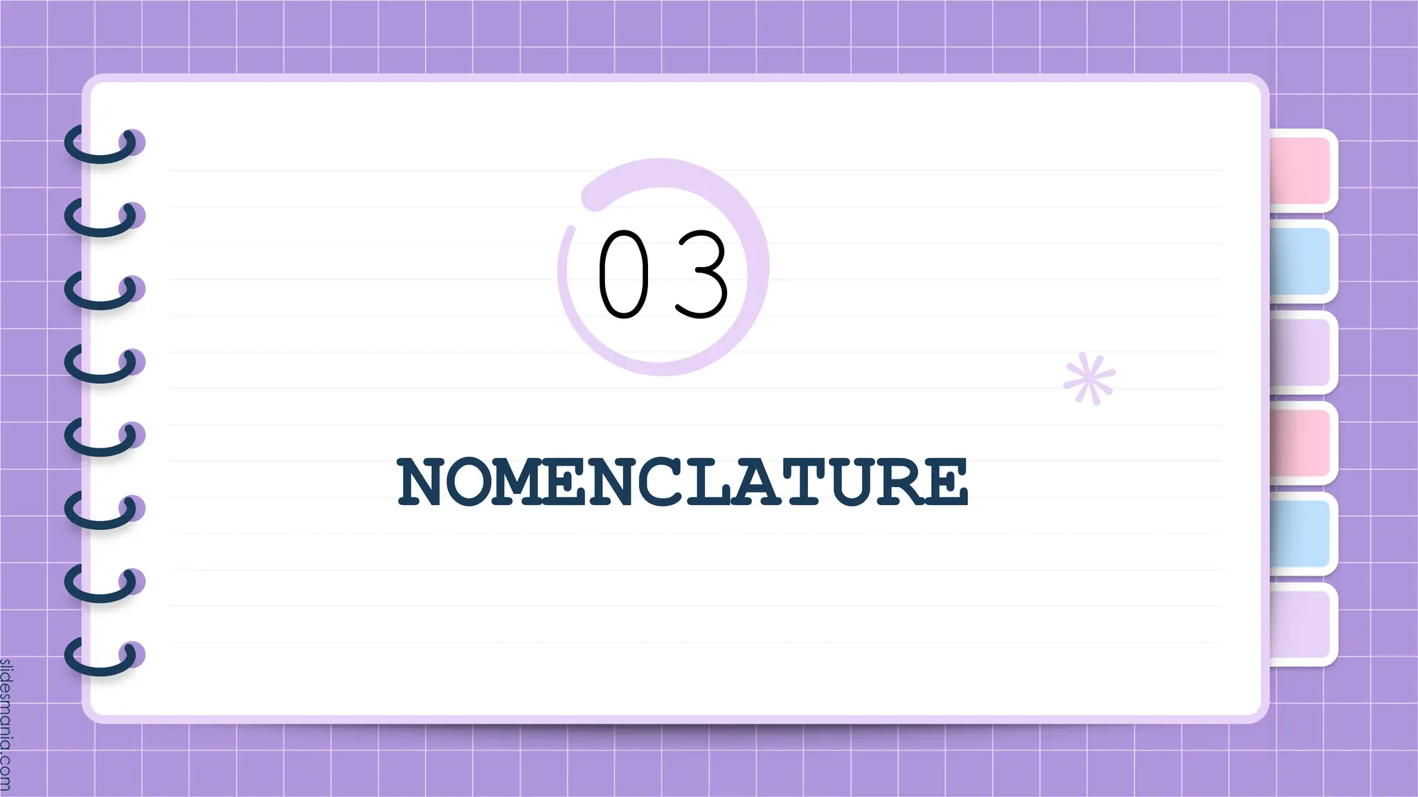 NOMENCLATURE
 