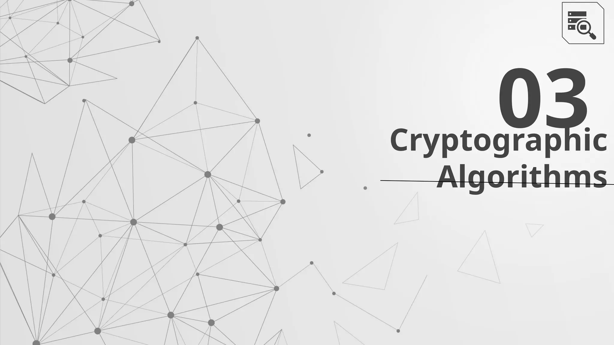 Cryptographic
Algorithms
03
 