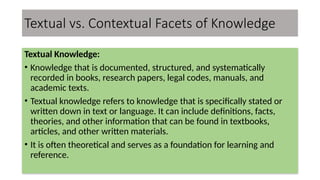 Facets of Knowledge including multiple facets of it | PDF
