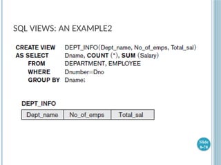 SQL VIEWS: AN EXAMPLE2
Slide
8-78
 