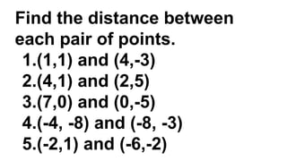 Distance Formula Module G8 4. distance formula.pptx mathematics g8 | PPTX