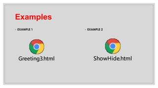 Examples
◦ EXAMPLE 1 ◦ EXAMPLE 2
 
