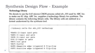 Logic synthesis.ppt eienin2eifneifienfnwewsfwfew | PPT