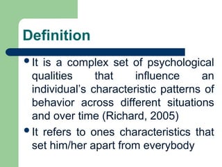 4. Personality power points, traits influence on the psychology | PPT